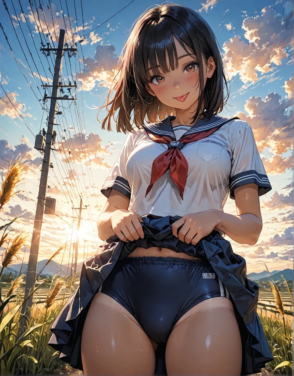 夕暮れ時の帰り道、幼馴染と。(騙し討ち😌)