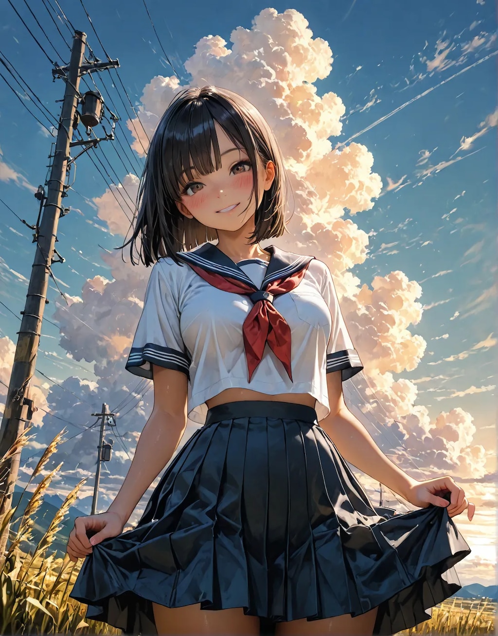 夕暮れ時の帰り道、幼馴染と。(騙し討ち😌)