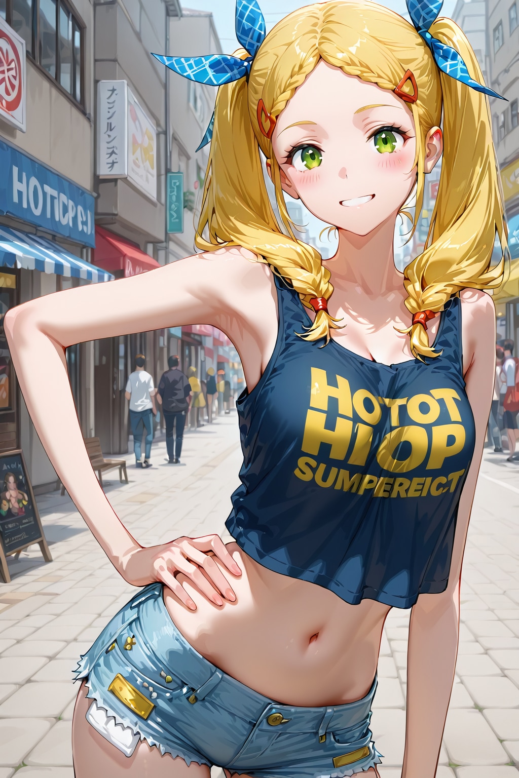 ホットパンツ姿のQILINちゃん