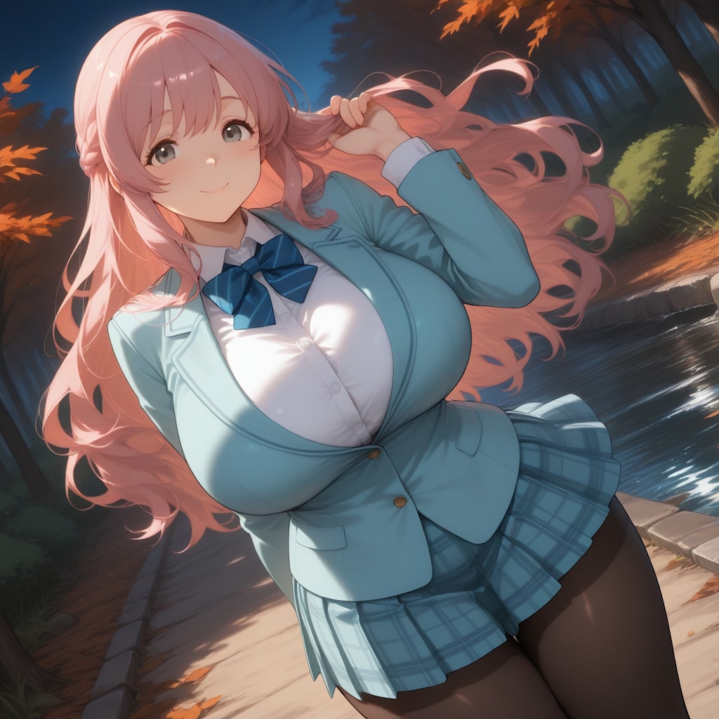 ピンクの髪のえるなちゃん