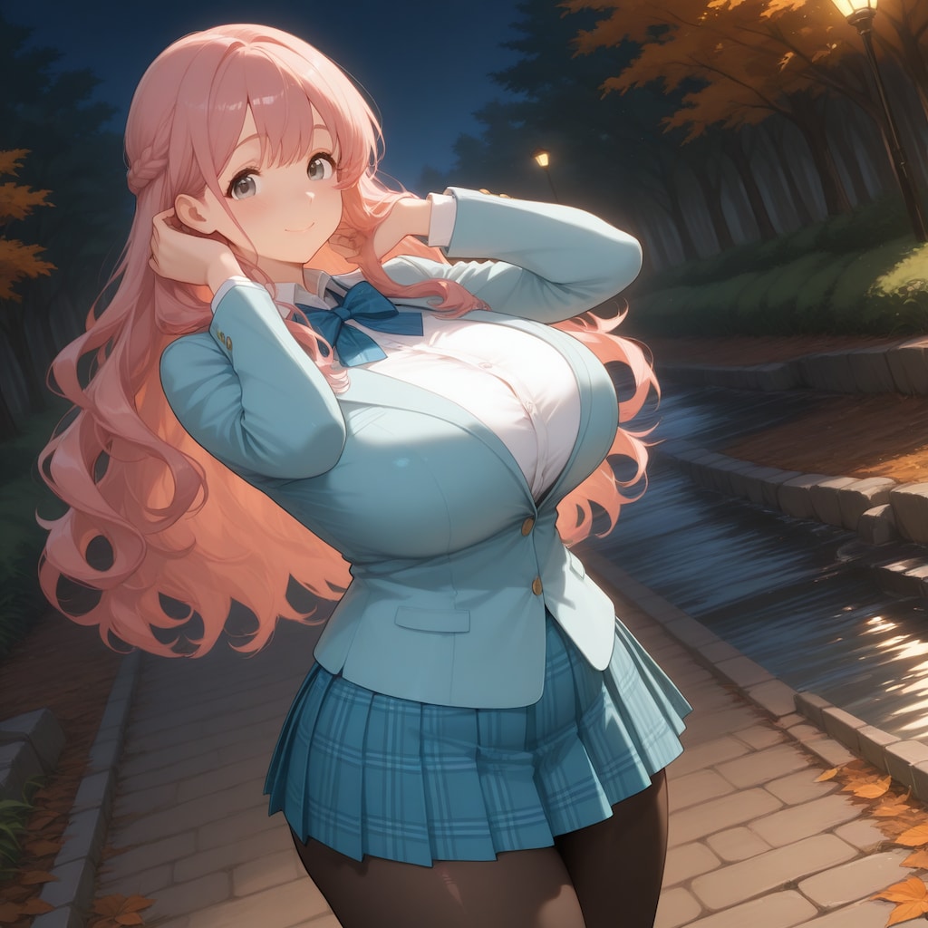 ピンクの髪のえるなちゃん