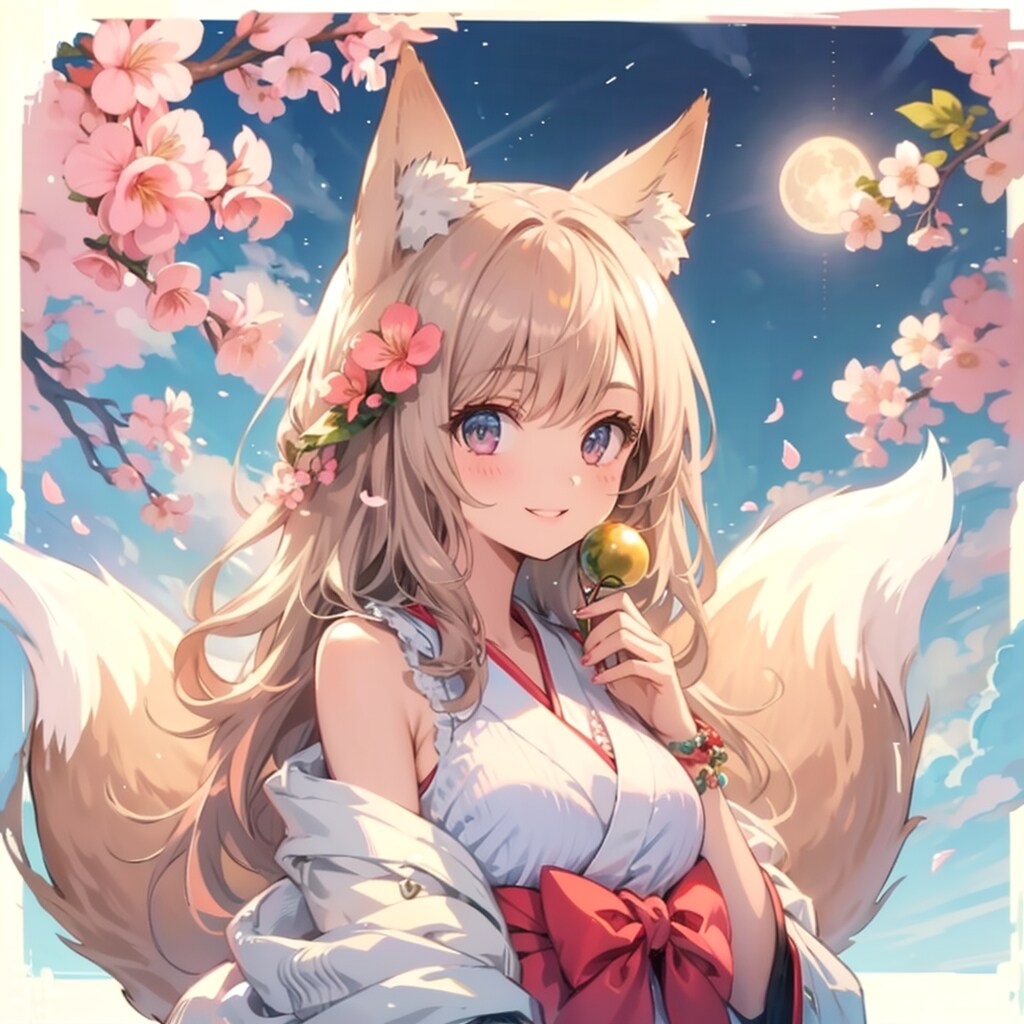 二尾の狐っ娘 | の人気AIイラスト・グラビア