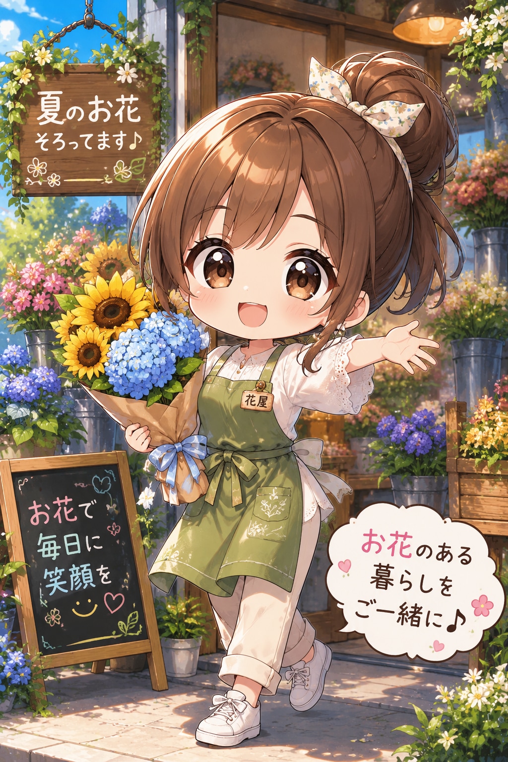 【真夏のミラパンツ祭】花屋の店員さんのパンツスタイル