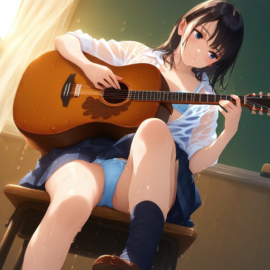 ギターを弾く少女