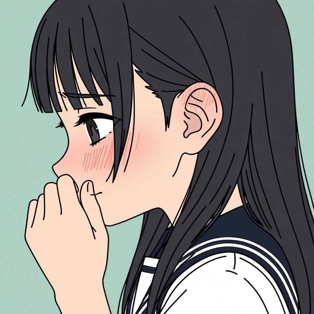 耳出し女学生