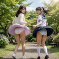 姉妹パンチラ　〜初夏の公園編〜 5枚目