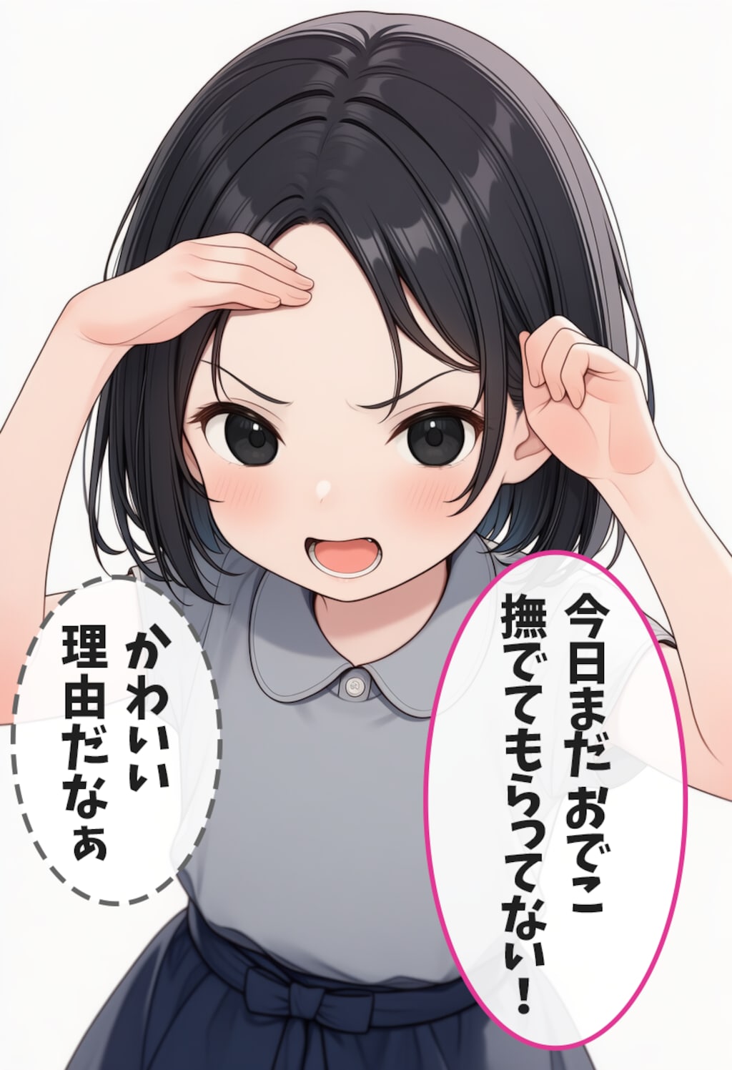 おでこが可愛い姪がオコ【2コマ漫画】
