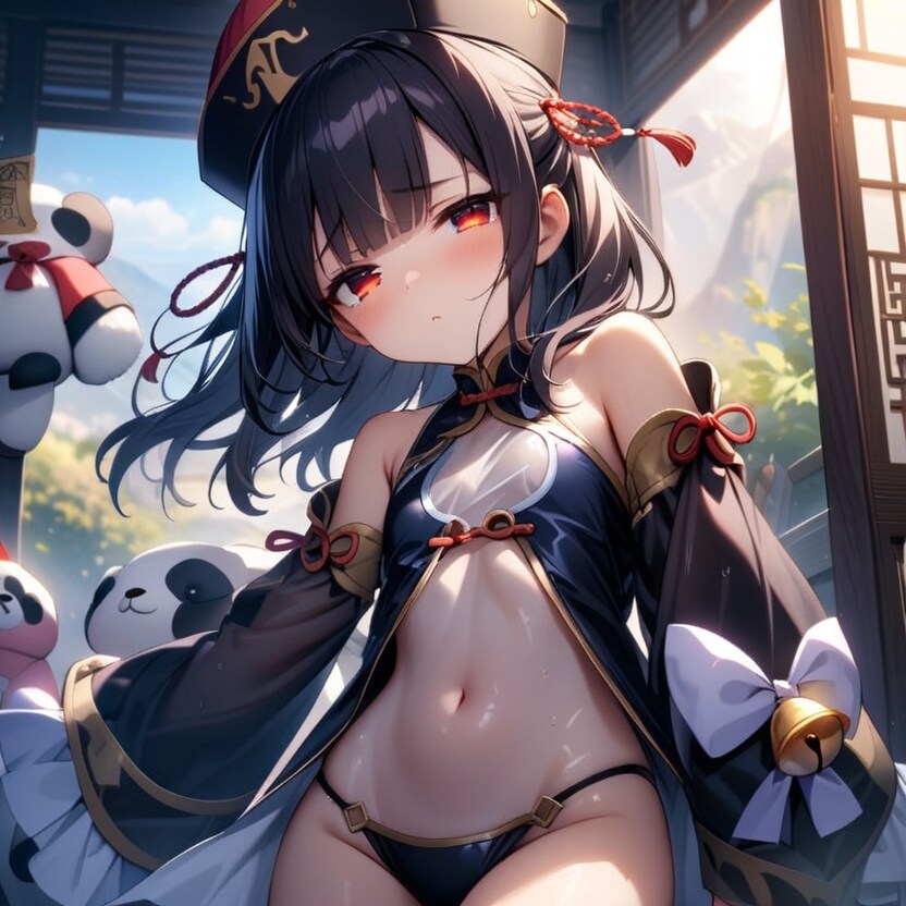 なんですかこのえっちな衣装…の黒髪ちゃん