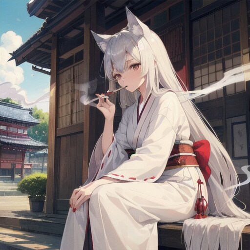 愛煙家和装狼さん（ちちぷい生成）