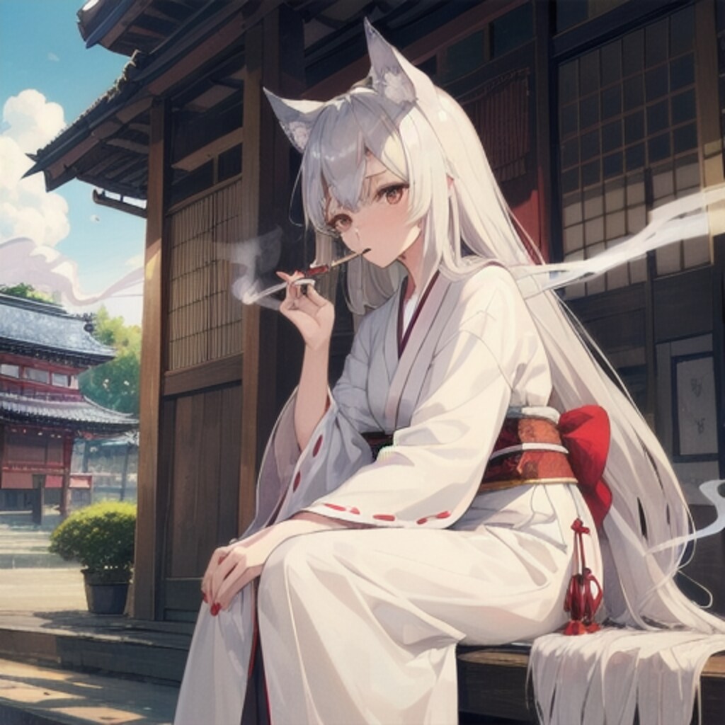 愛煙家和装狼さん（ちちぷい生成）