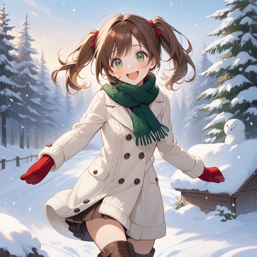 清水智江(うちの娘)、冬の日の光景【私服Edition】