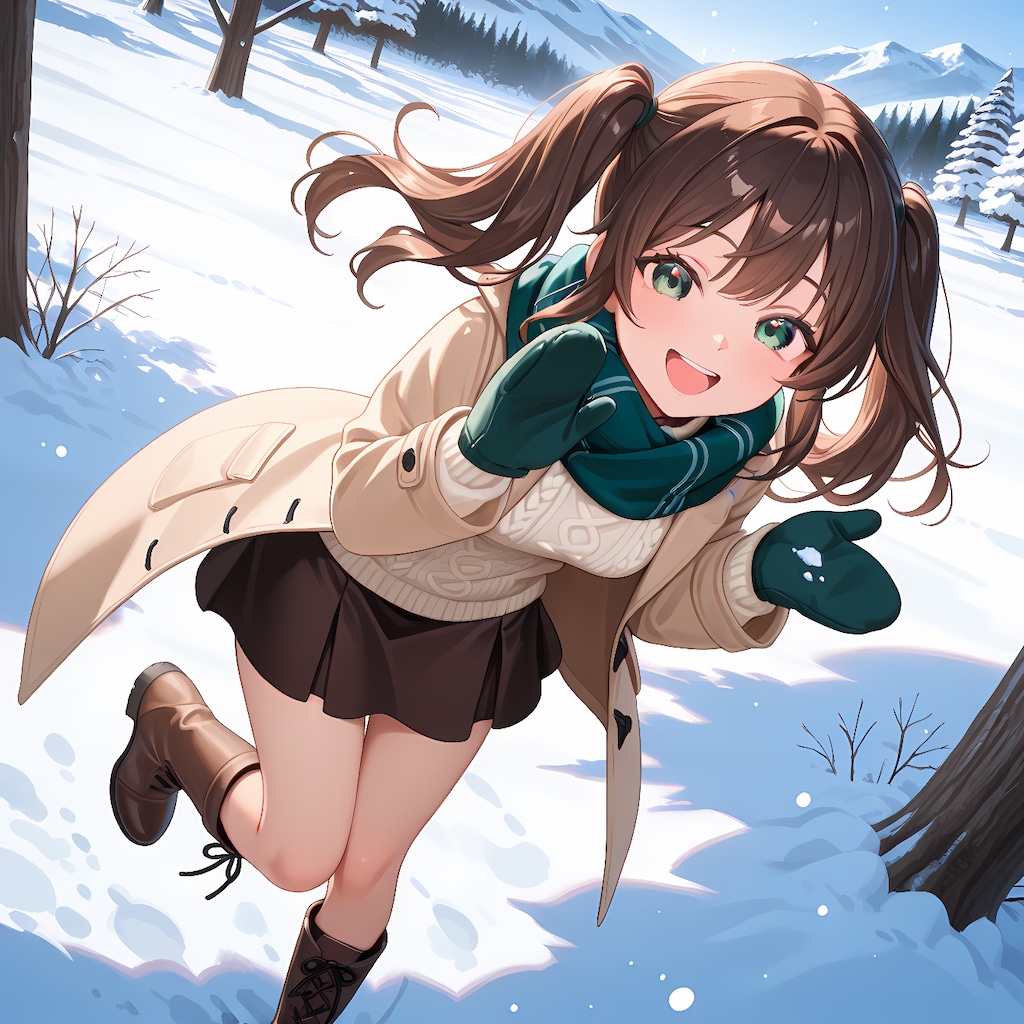 清水智江(うちの娘)、冬の日の光景【私服Edition】