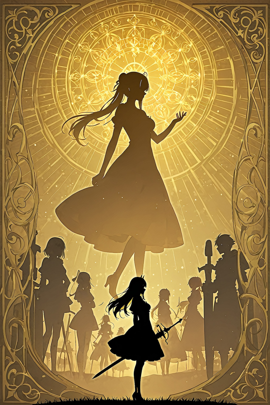 シルエット 少女剣士 01