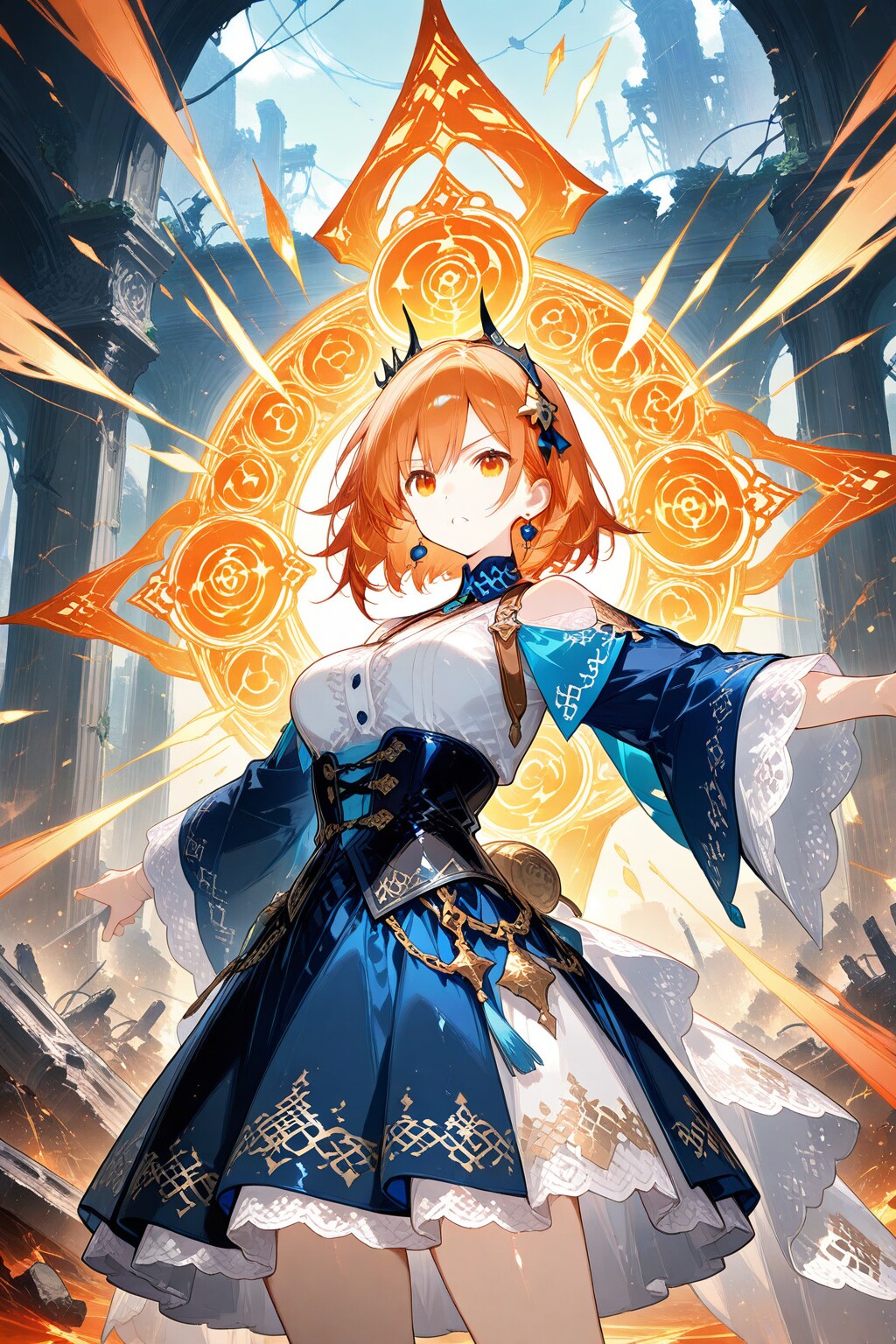 魔法陣を展開するソレイユ