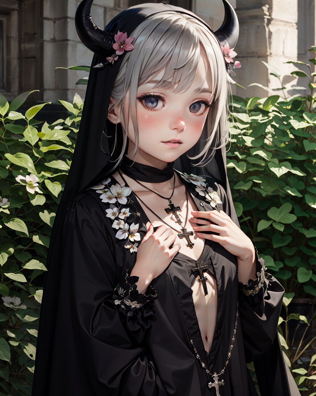 修道服の悪魔少女