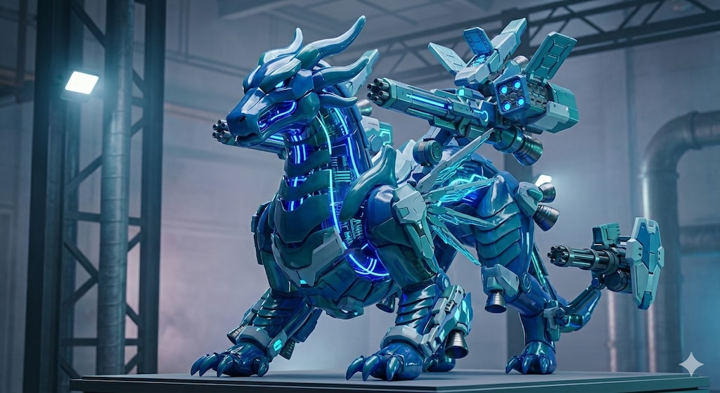 五聖獣復活編　メカ青龍　アクリルドールフィギュア