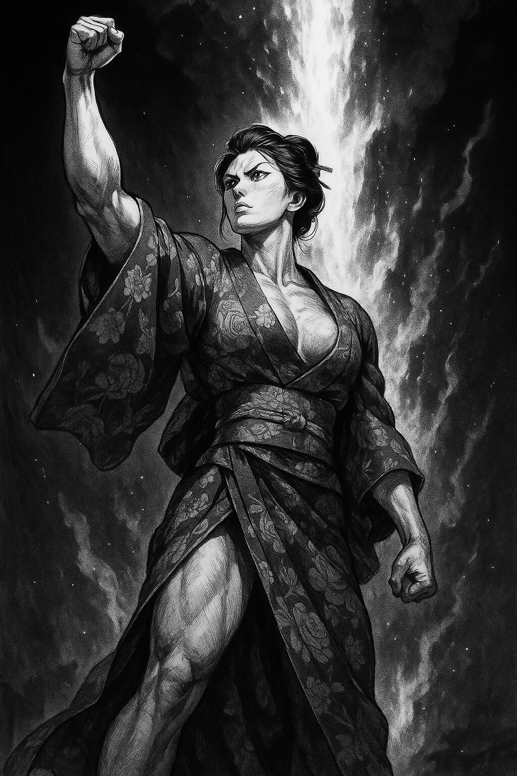 我が打ち上げ単なる火柱也