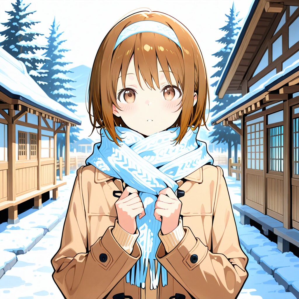 凍った息と初詣の朝