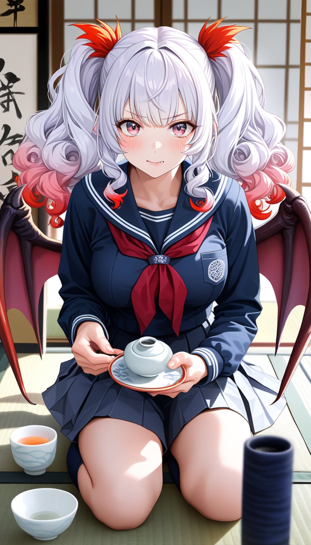 お顔が怒ってる
