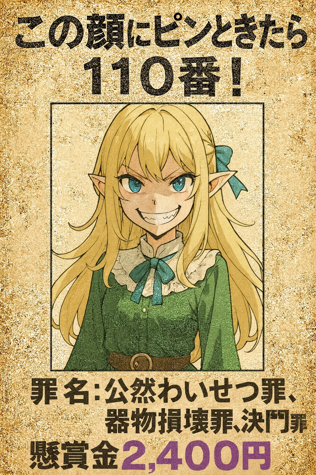 この顔にピンと来たら110番