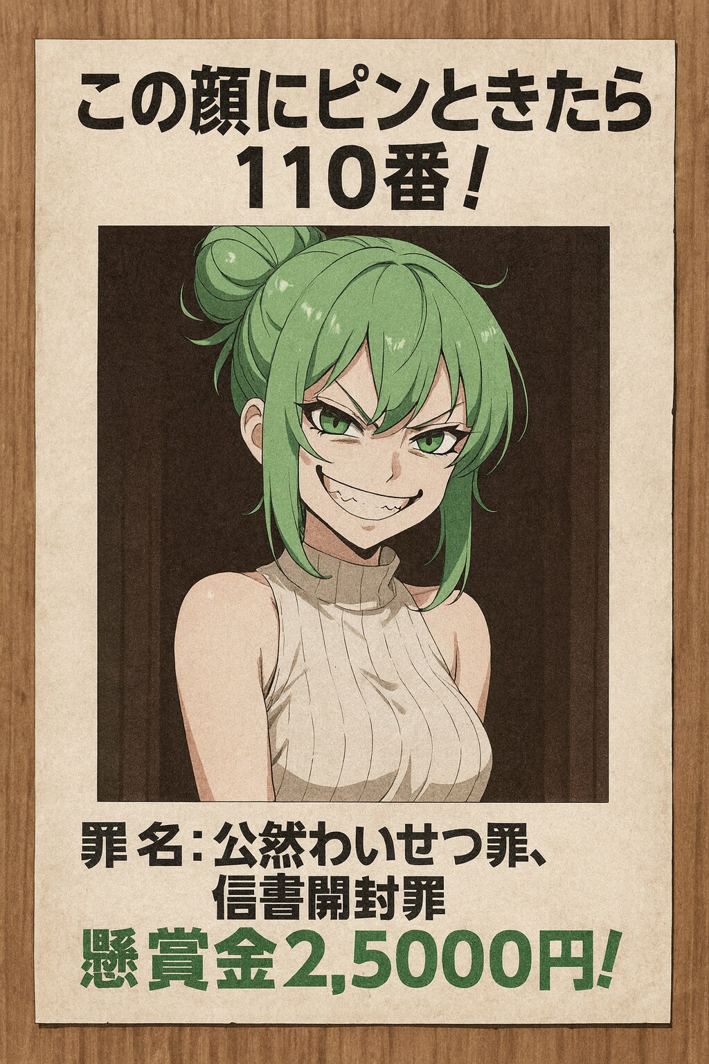 この顔にピンと来たら110番