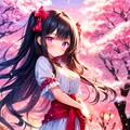 思い出の桜並木の下にいる、うちの子…(4枚)その1 3枚目