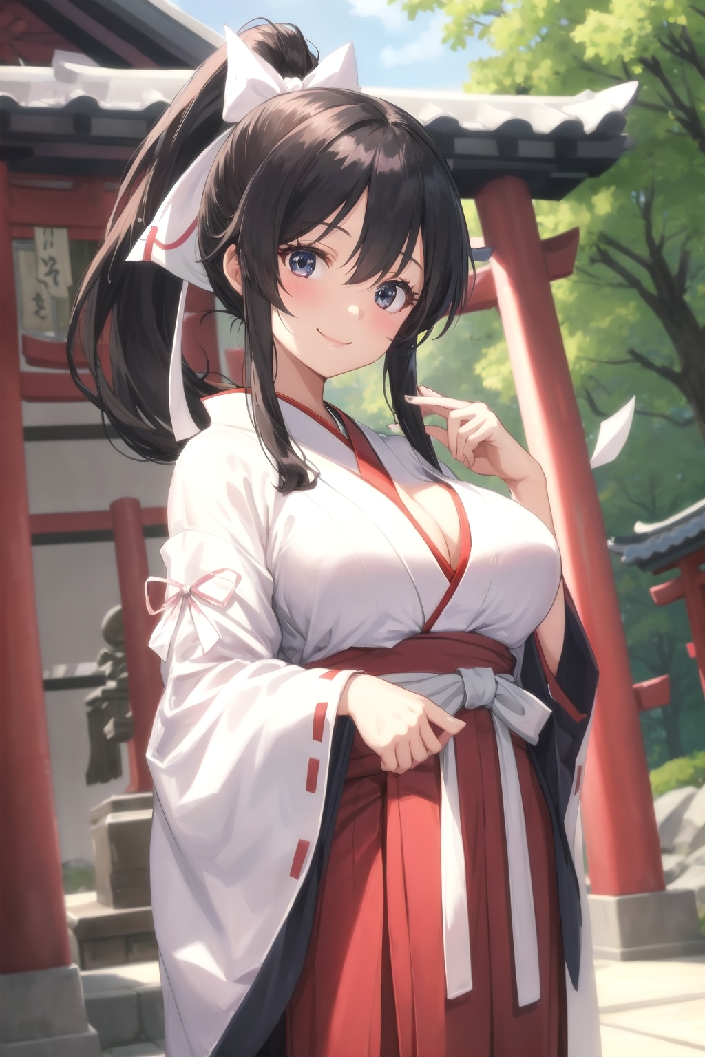 若奥様の巫女姿 | の人気AIイラスト・グラビア