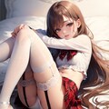 赤チェックのスカートってすっごいえちちよね♪ 9枚目