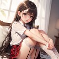 赤チェックのスカートってすっごいえちちよね♪ 10枚目