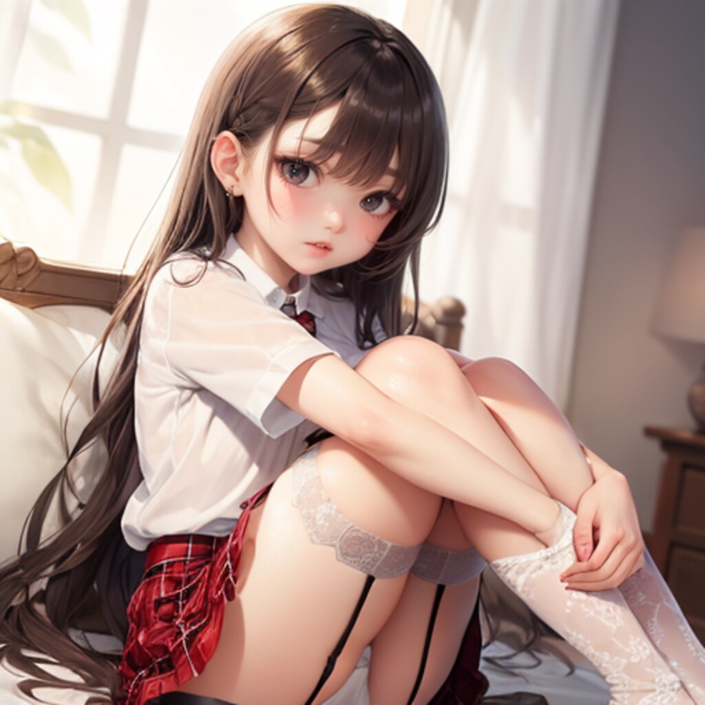 赤チェックのスカートってすっごいえちちよね♪