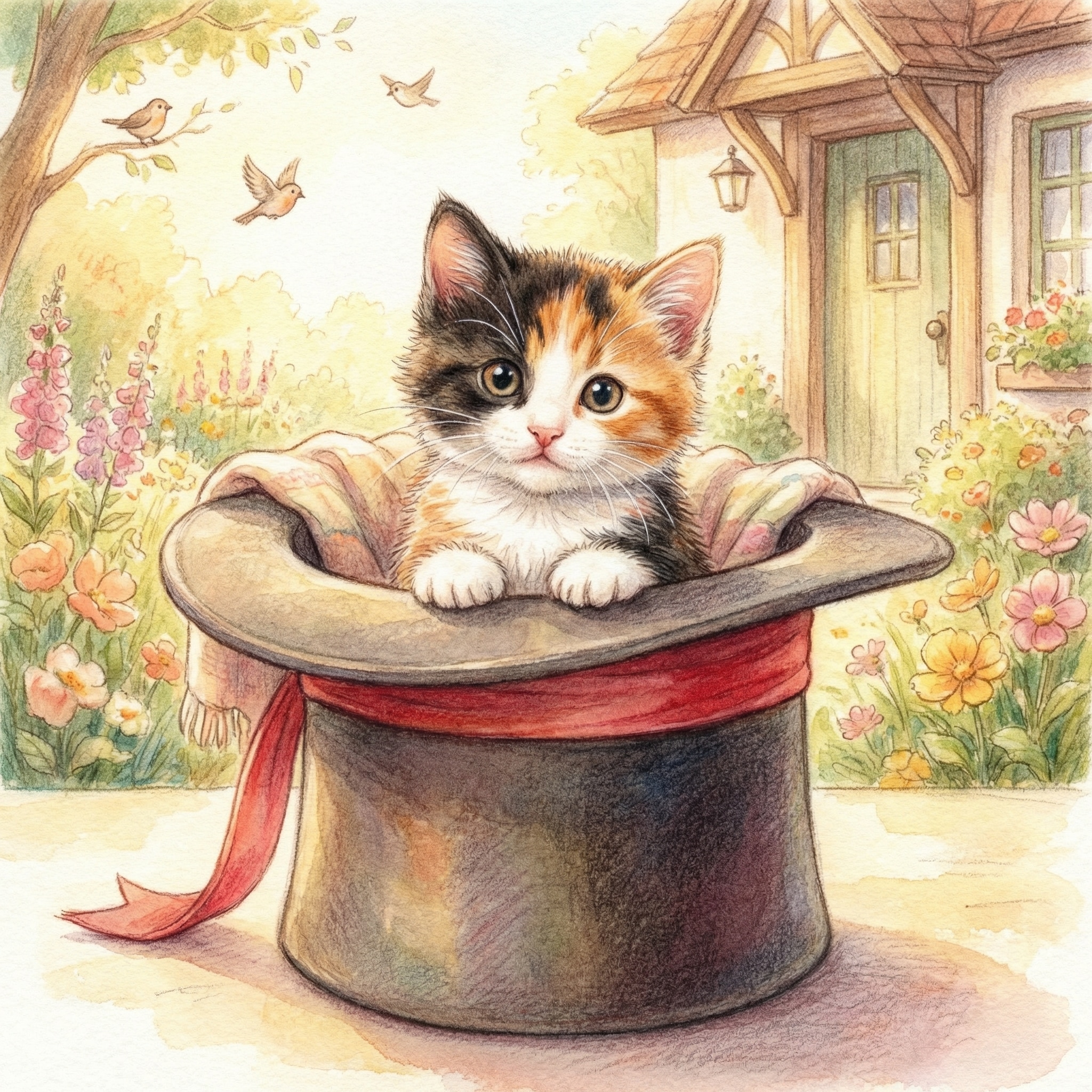 猫とシルクハット　260215 | の人気AIイラスト・グラビア