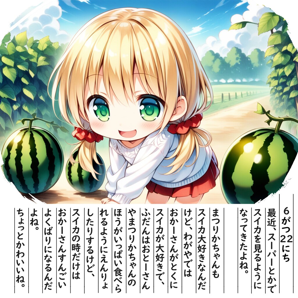 【絵日記】スイカの時期です