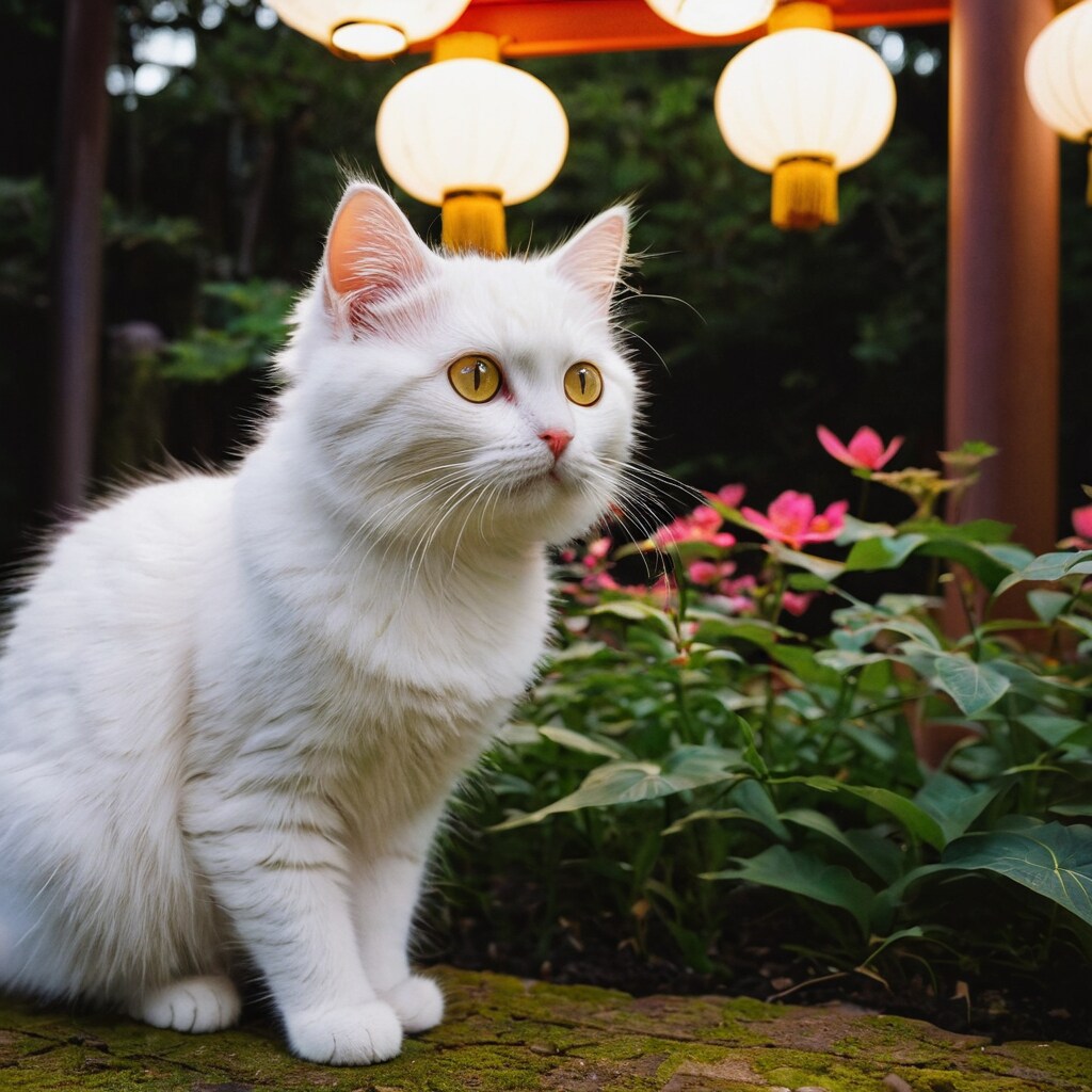 リアルな白い子猫
