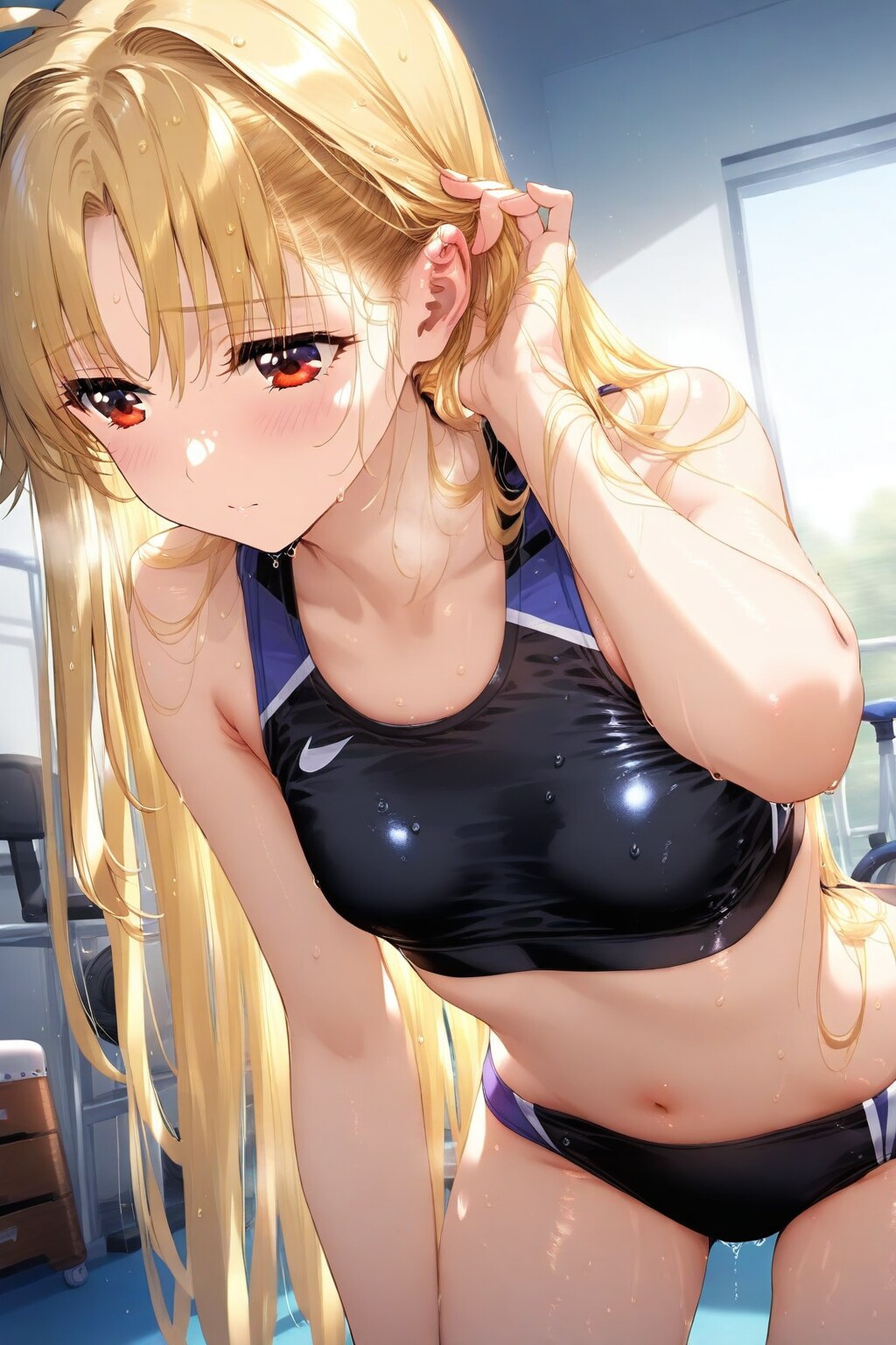 フェイトちゃん 服濡れ