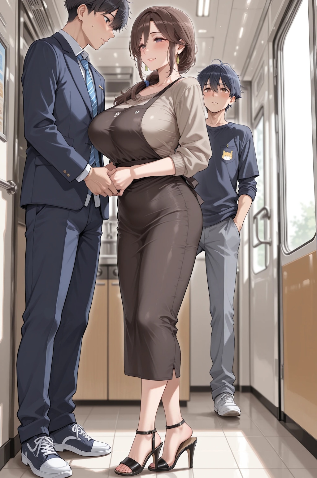 主婦の日常　エプロン姿のむっちむち奥さん