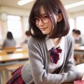 眼鏡女子 楓のポーカー 2枚目
