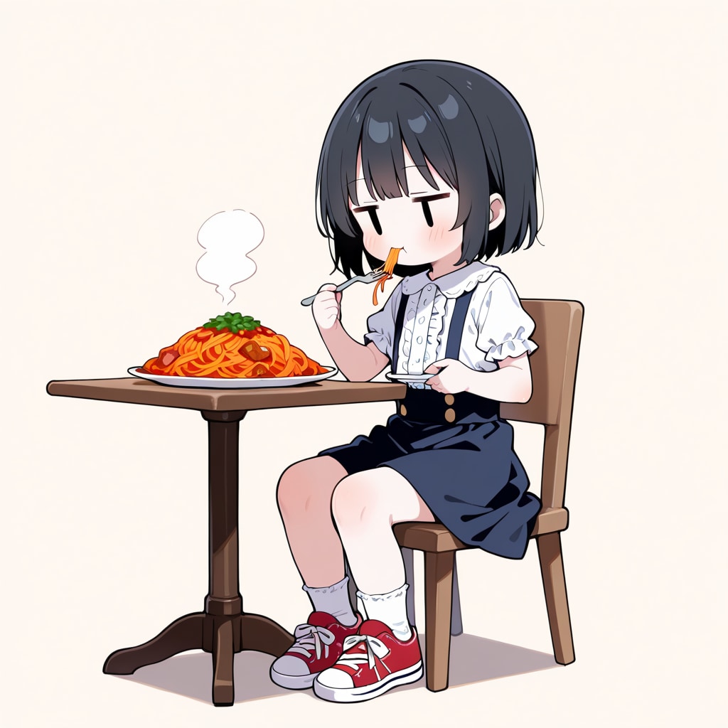 （生）パスタを食べる