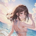 波打ち際の彼女 4枚目