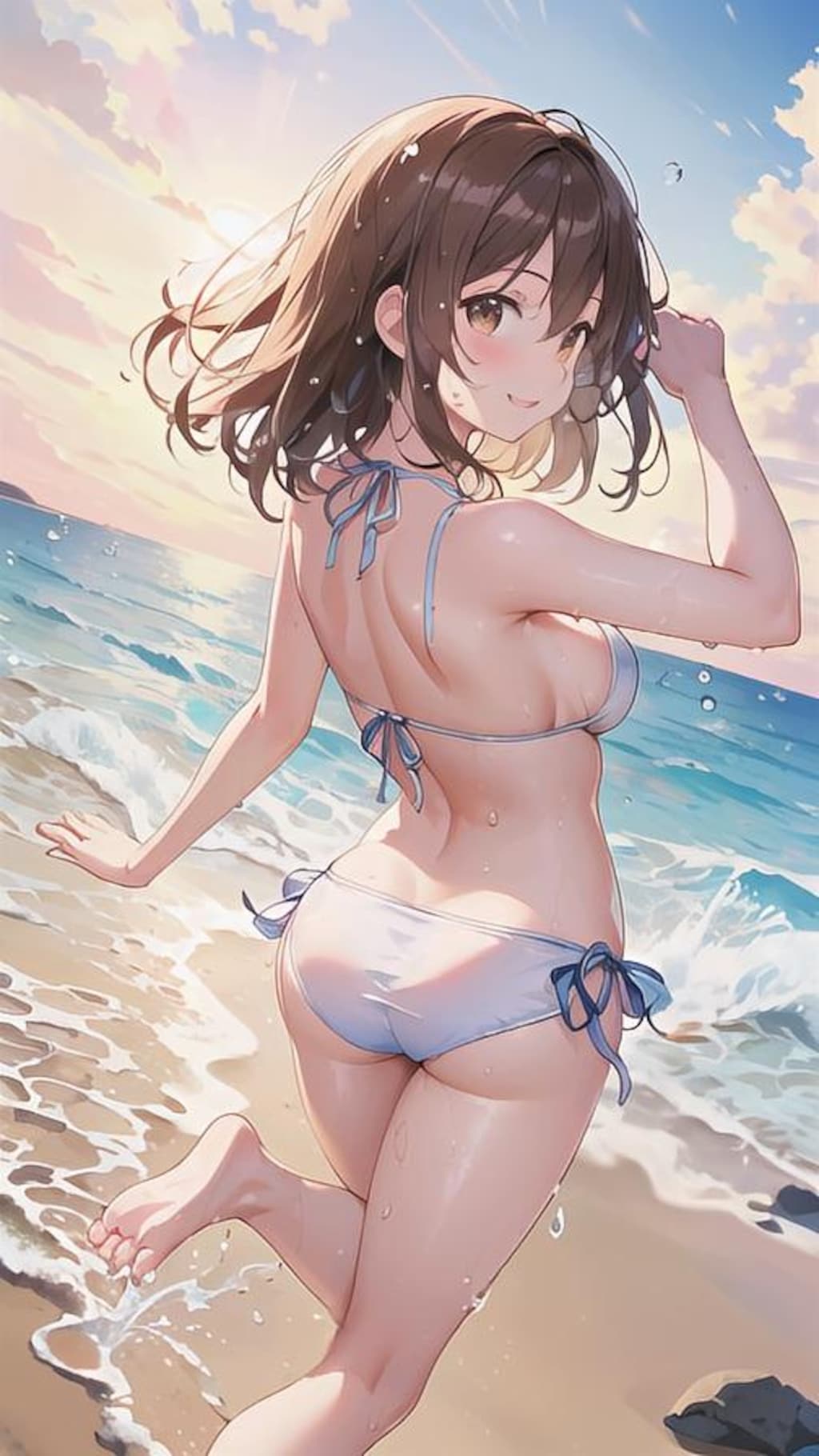 波打ち際の彼女