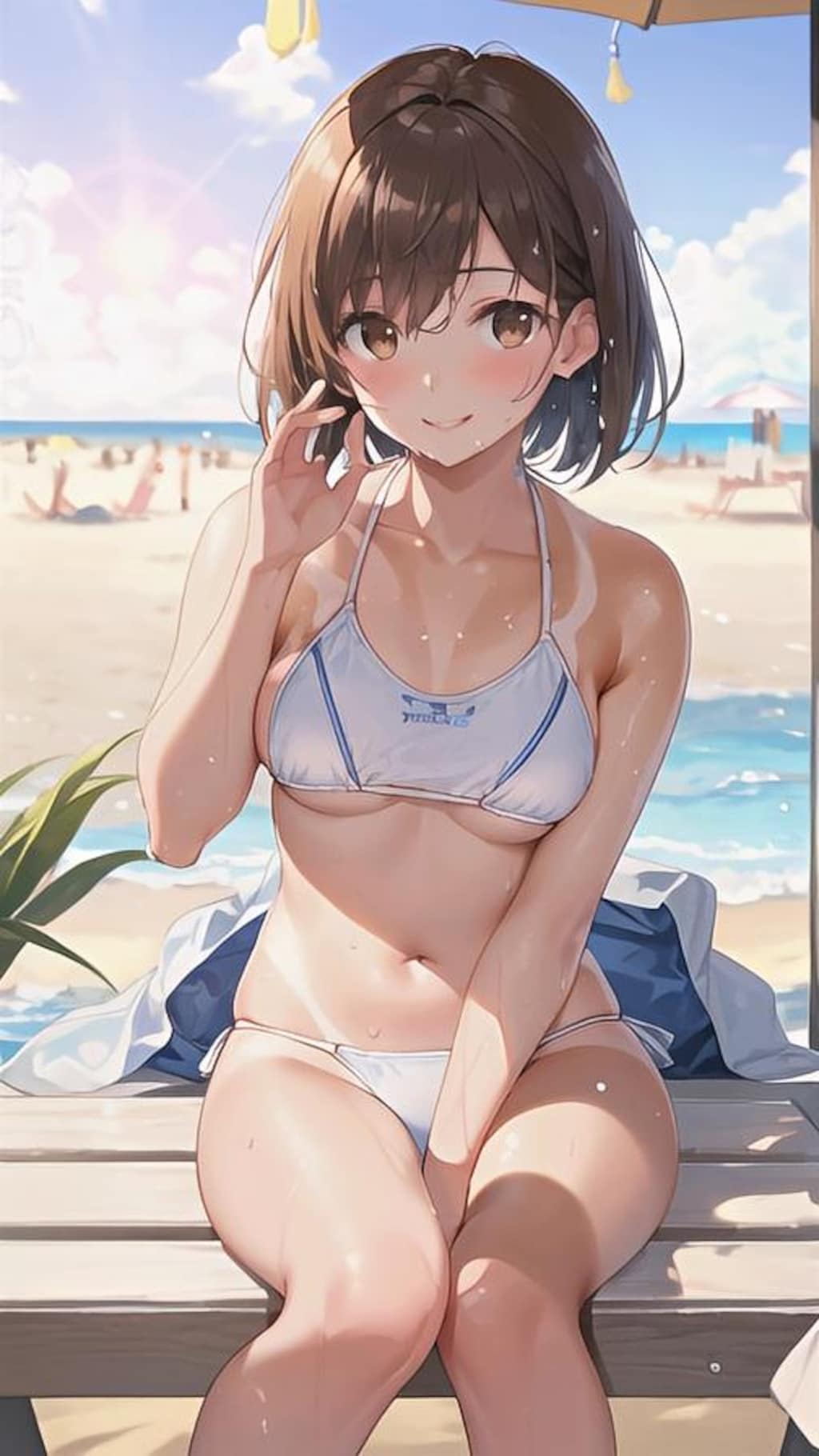 波打ち際の彼女
