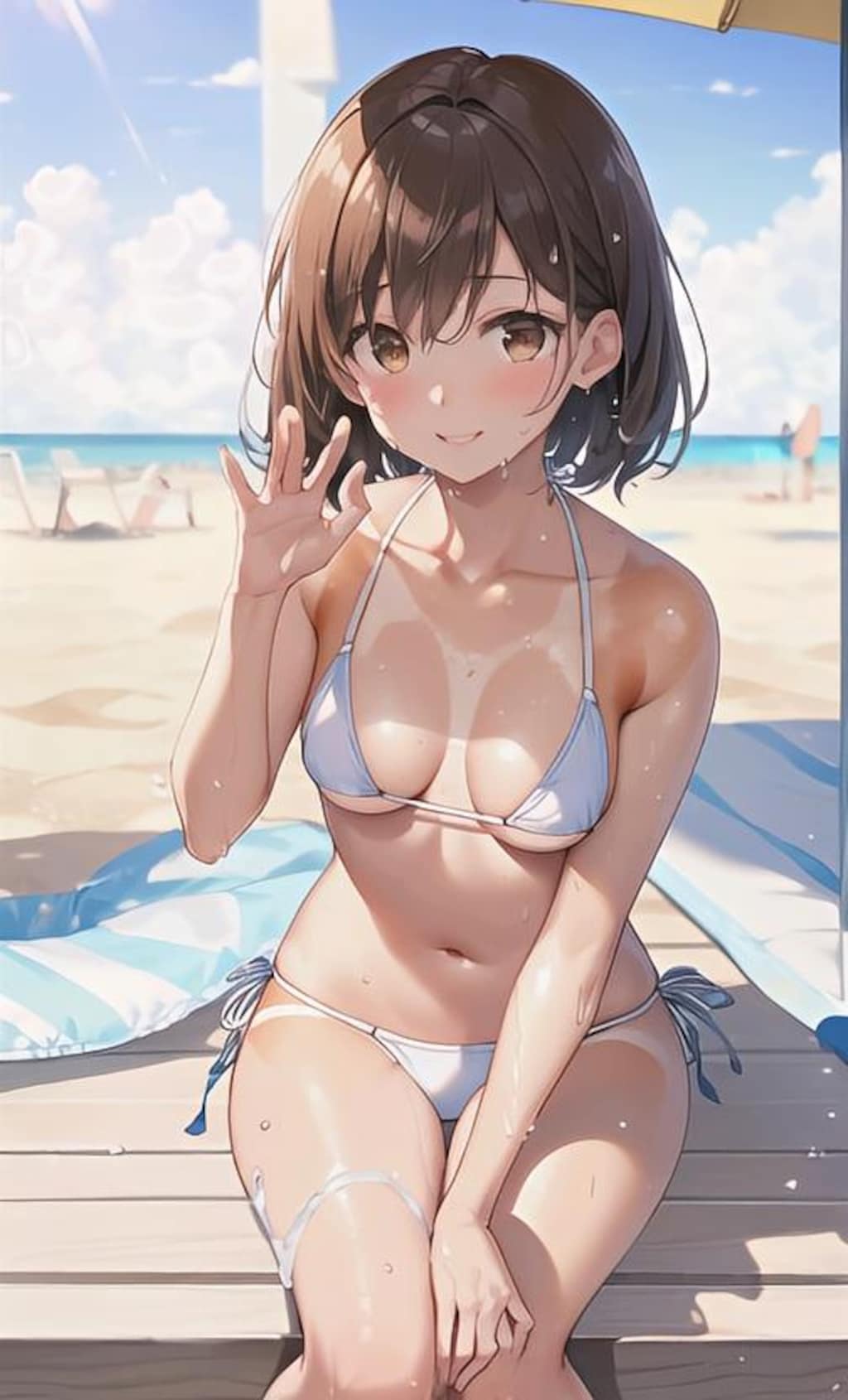 波打ち際の彼女