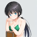 ビキニ姿で座って 2枚目