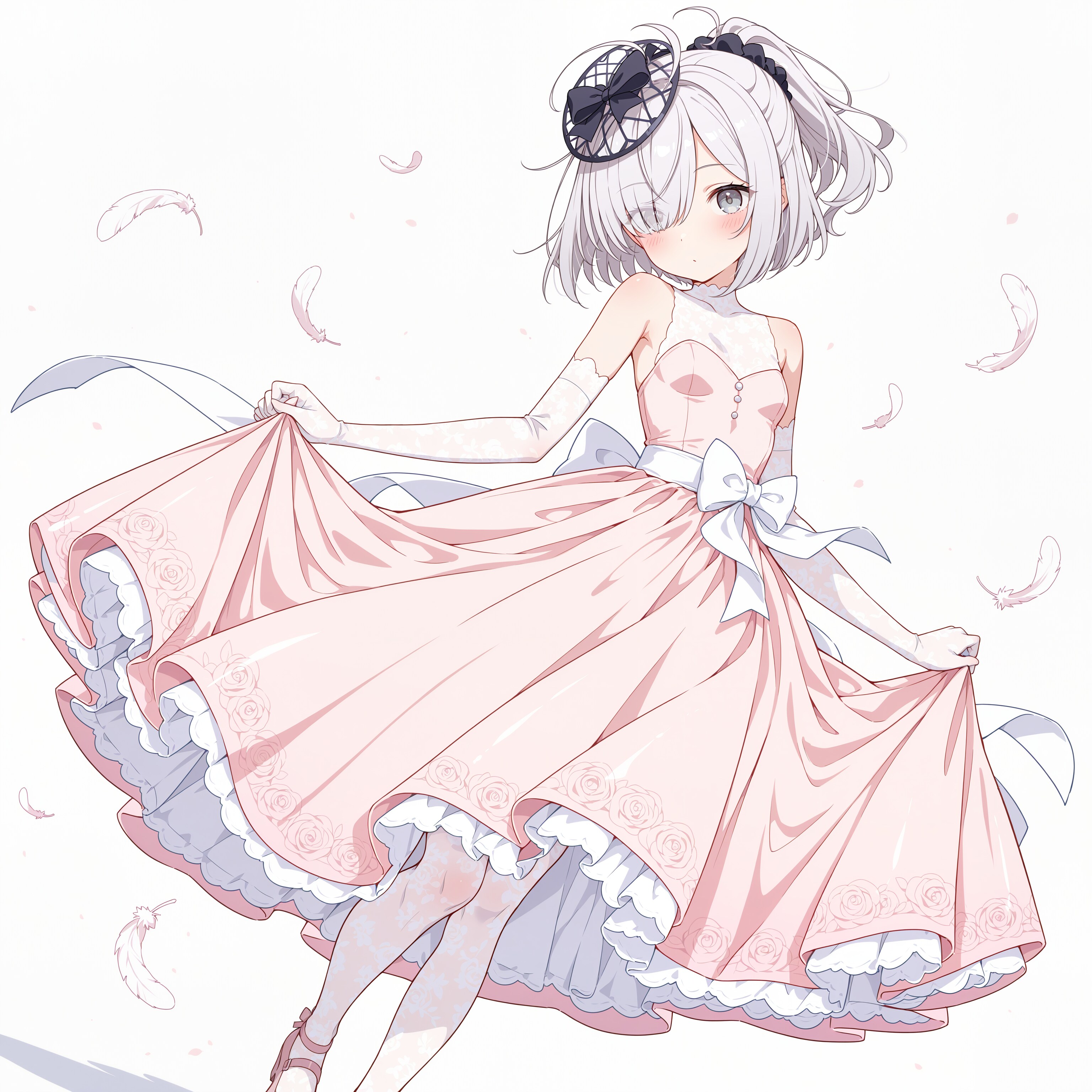 うちの子にピンクのドレス
