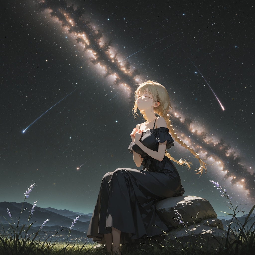 夜空に祈るナオ