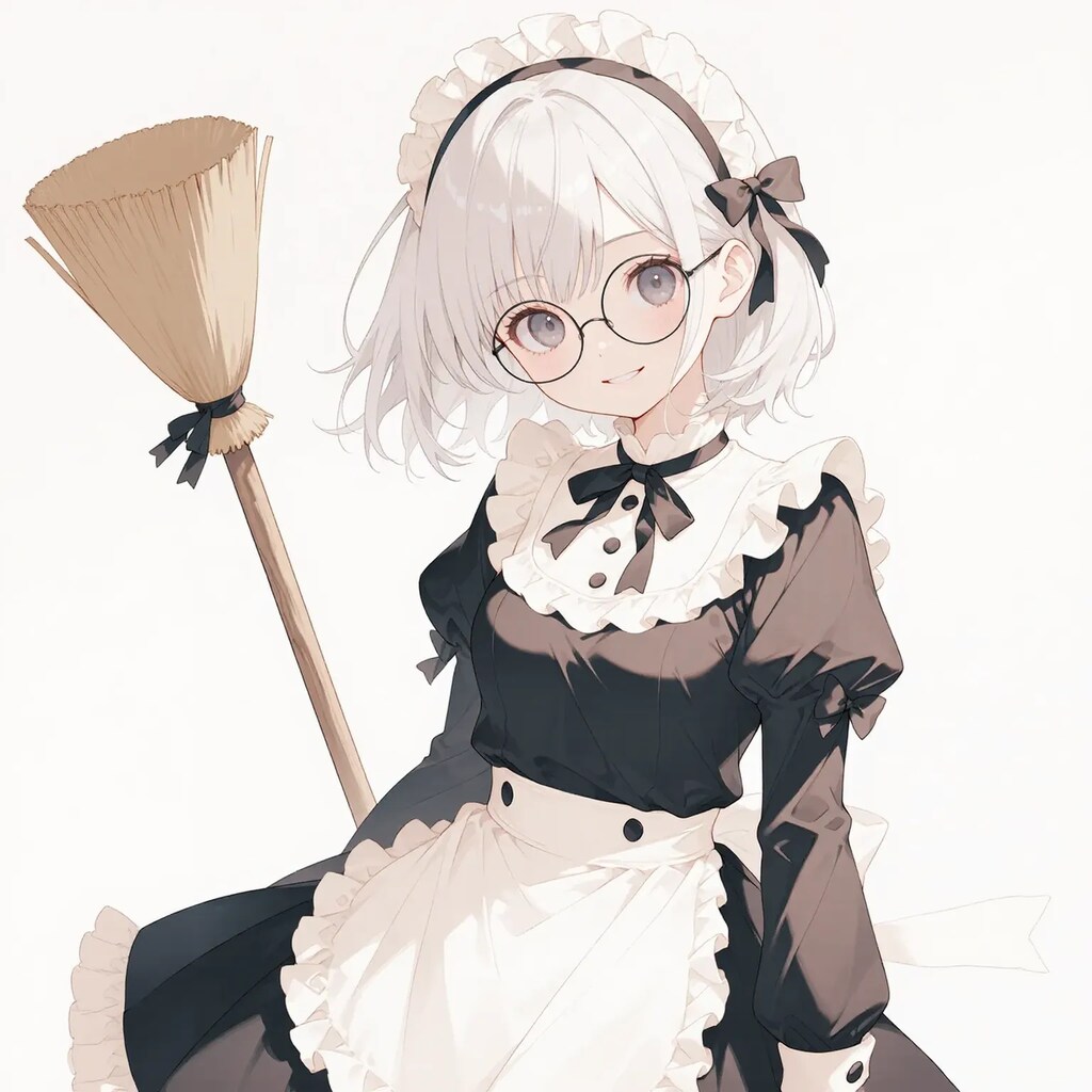 【メガネっ娘メイド】「お掃除しますよ」
