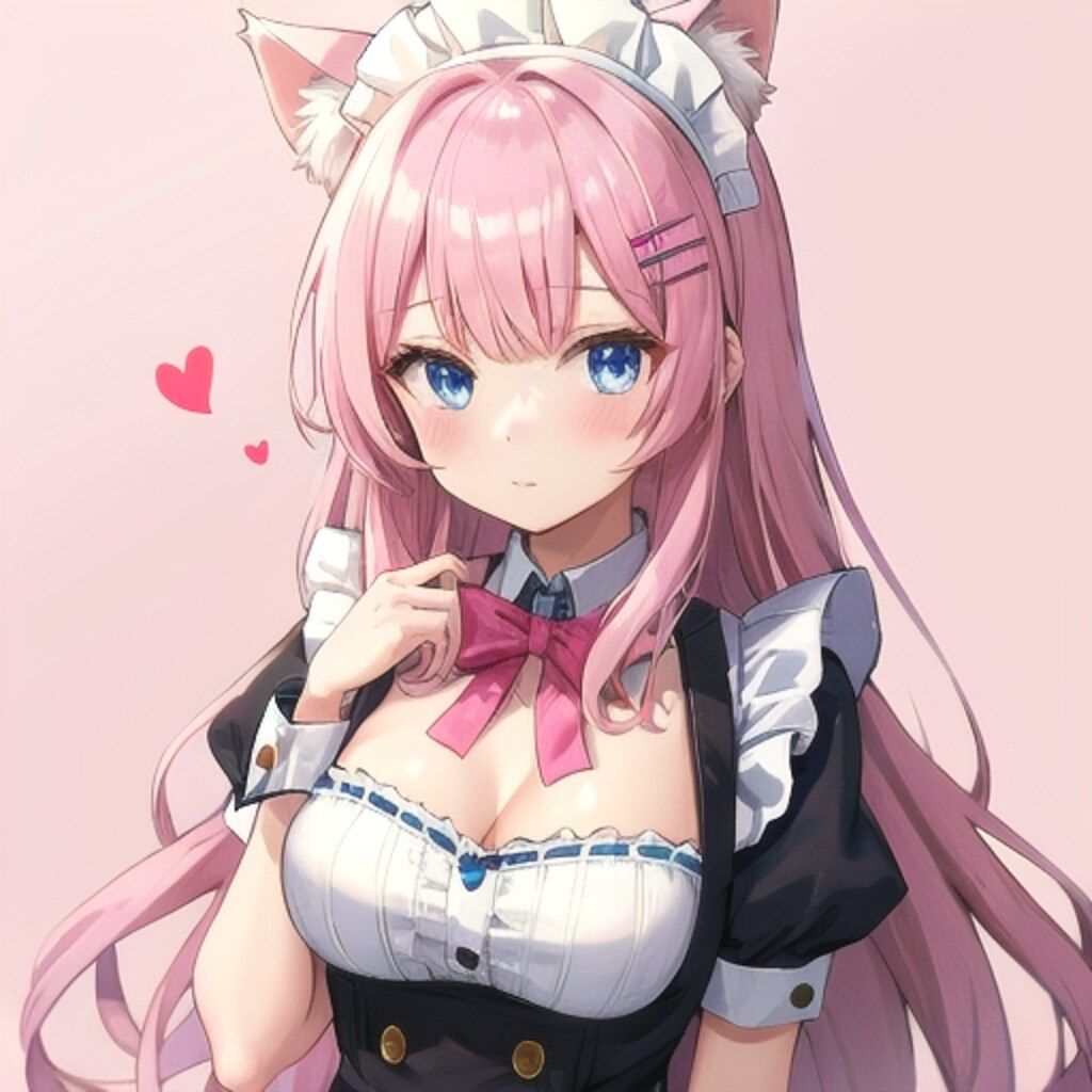 ピンクのメイドさん