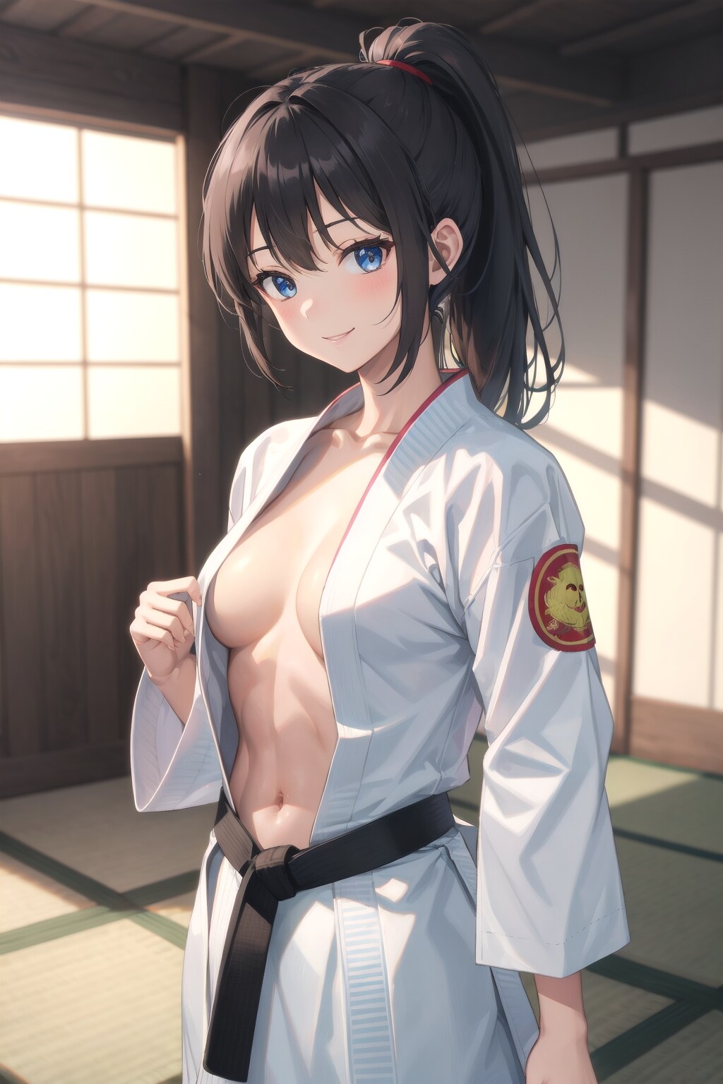 先輩の柔肌と腹筋