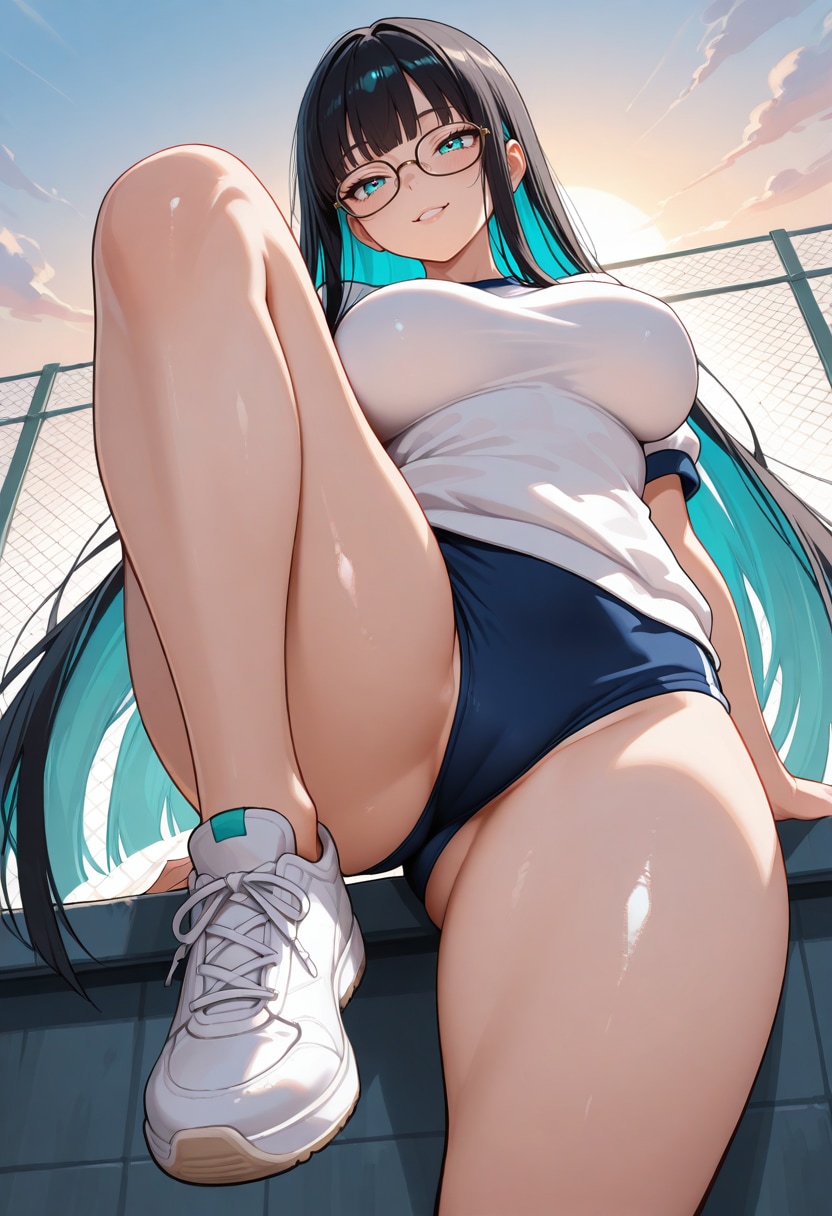 夕暮れとブルマ
