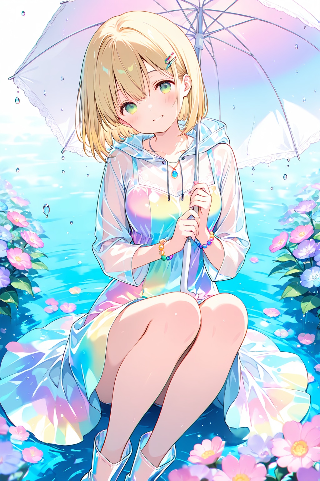 虹色レインコート🌈