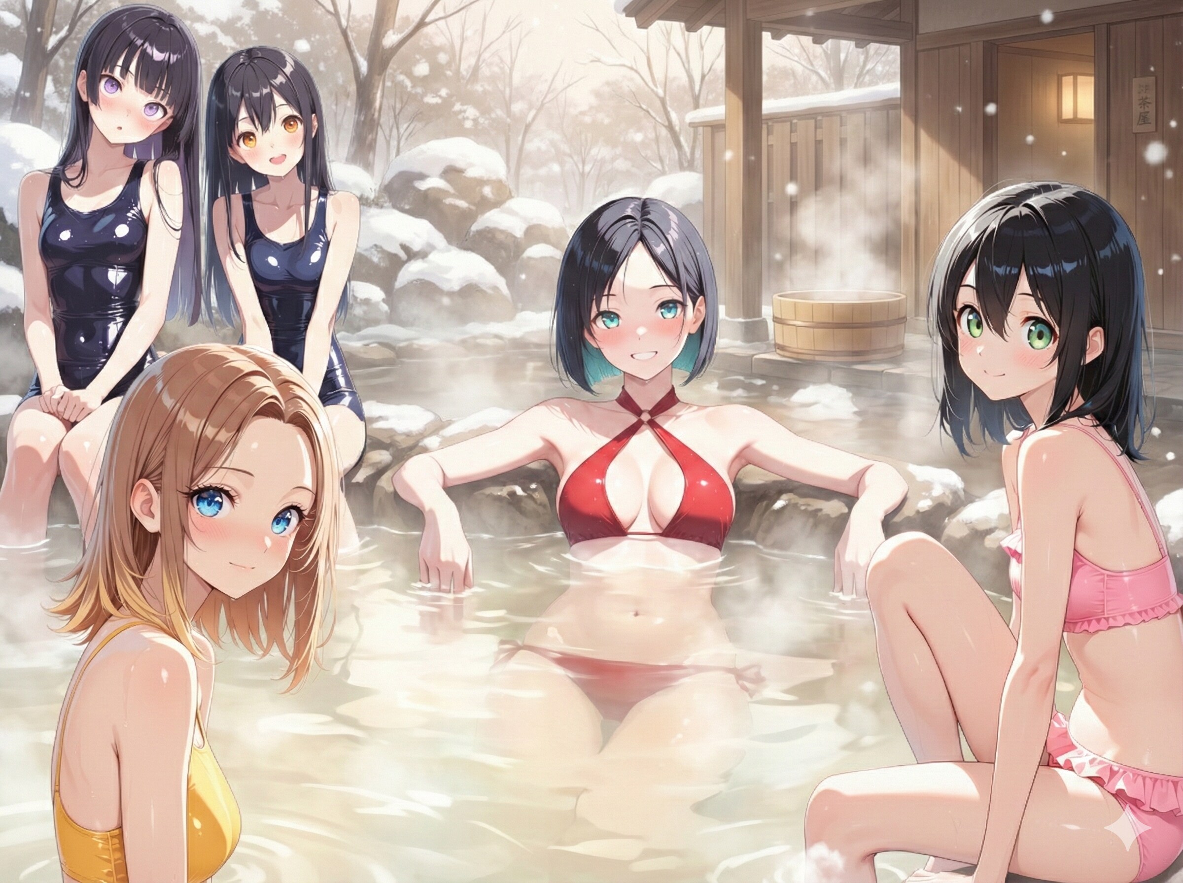 うちの子　水着で温泉旅行